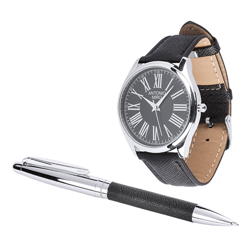 Reloj y bolígrafo