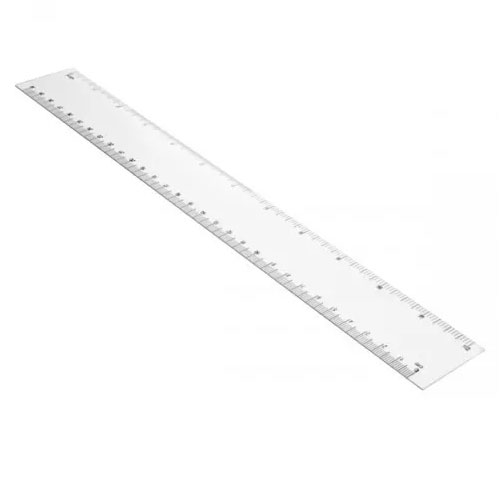 Regla plástica de 30 cm/blanco